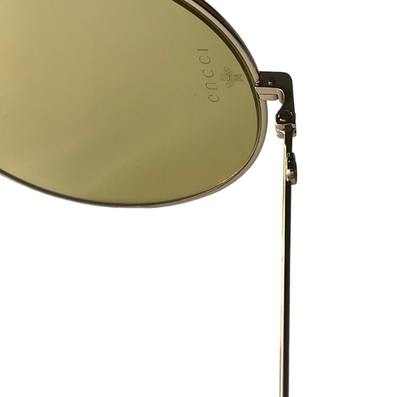 GUCCI Oversize- 70’s Style Round Yellow Tint Sunglasses - Picture 11 of 16